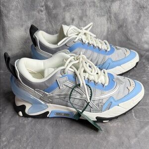 Off-White Gray and Blue Sneakers